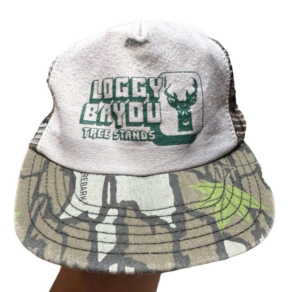 Vintage Loggy Bayou Tree Stands Camo Snapback Hat